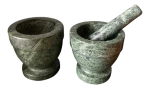 Green Mortar and Pestle Collection - 3 Piece Set