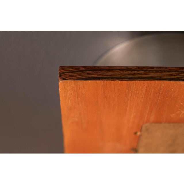 Mid Century Modern Zebrawood and Chrome Wall Clock by Howard Miller For Sale - Image 14 of 14