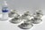 Antique White 1950s Italian Demitasse Espresso Cup Set of 6 Matching Saucers Gold Leaf Porcelain For Sale - Image 8 of 14