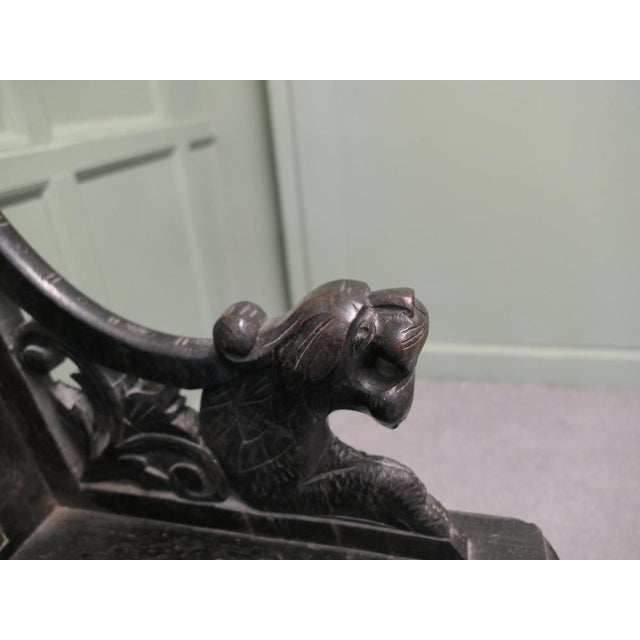 Early 19th Century Carved Oak Box Settle with Geometric Design, Early 19th Century For Sale - Image 5 of 8