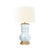 Traditional Matthew Izzo Home - Hand-Painted Catalina Bloom Table Lamp in Light Blue Blooms Pattern For Sale - Image 3 of 3