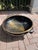 Large Brass Vintage Etched Handcrafted Indian Urli Bowl (29 Inches Long and 20lbs) For Sale - Image 12 of 14