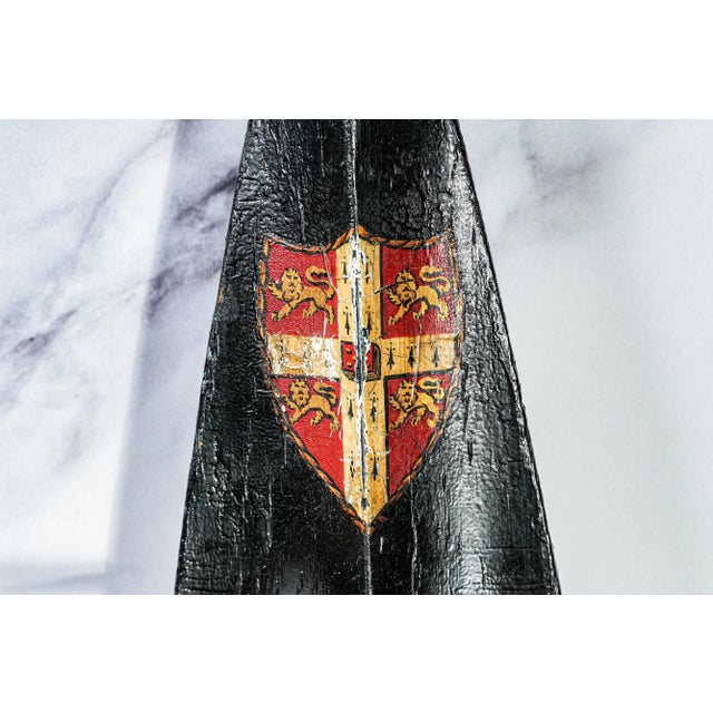English Cambridge University Antique Rowing Oar Trophy Pipe Rack Tobacciana Nautical Theme Home Wall Decor For Sale - Image 3 of 12