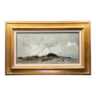 Mid 20th Century Field Landscape Painting by Don Hornberger, Framed For Sale