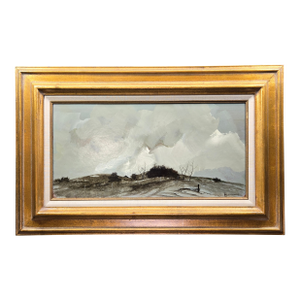 Mid 20th Century Field Landscape Painting by Don Hornberger, Framed