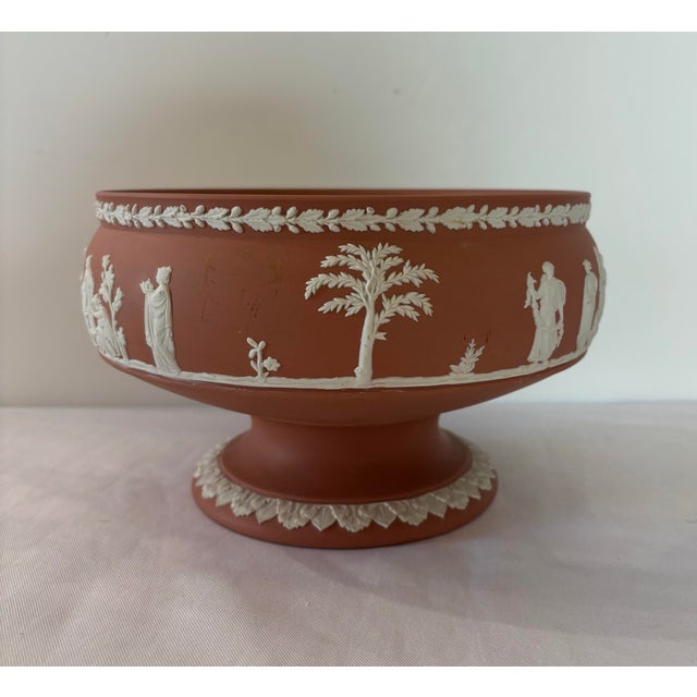 Mid-Century Modern Rare Vintage 1957 Wedgwood Terra Cotta Round Footed Imperial Bowl For Sale - Image 3 of 9