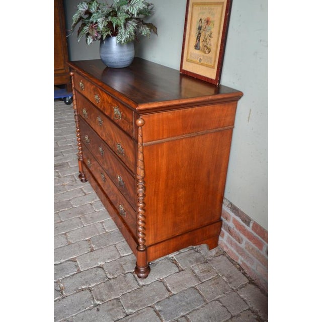 Antique Dutch Mahogany Chest of Drawers, 1820 For Sale - Image 6 of 10