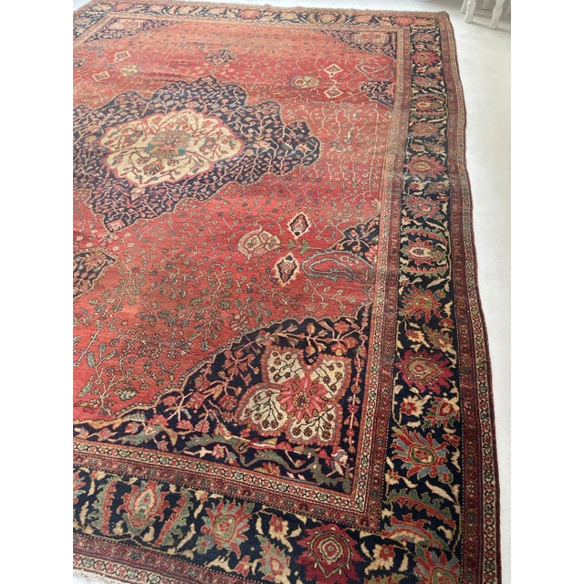 1900 - 1909 1900's Antique Rug with Dainty Flora & Suspended Vines Design 10.5 x 13.3 For Sale - Image 5 of 13