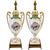 An exquisite pair of late 19th-century French Samson & Cie porcelain covered urns, masterfully hand-painted in the 18th-...