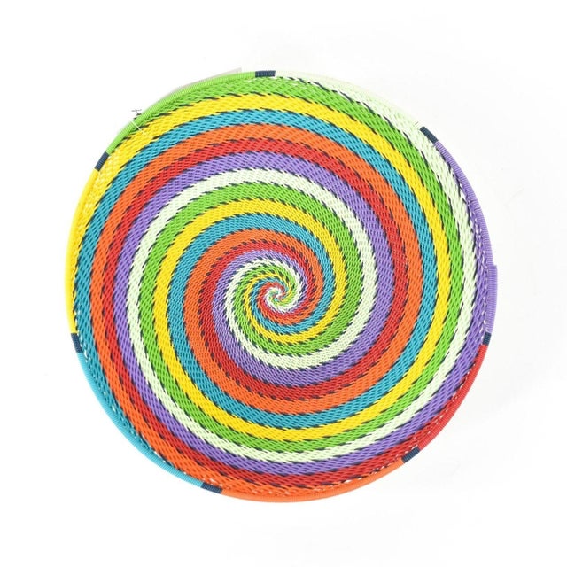 Early 20th Century Zulu Telephone Wire Basket South Africa 9inch For Sale In Denver - Image 6 of 7