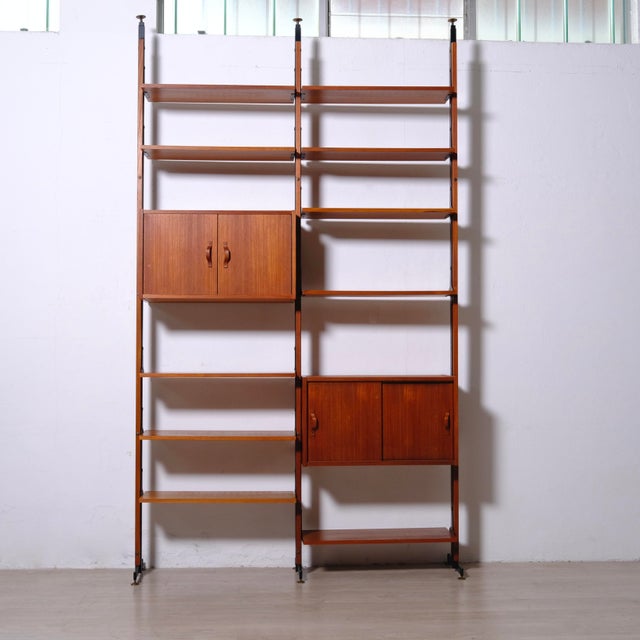 Italian Teak Bookcase, 1960s For Sale - Image 9 of 18
