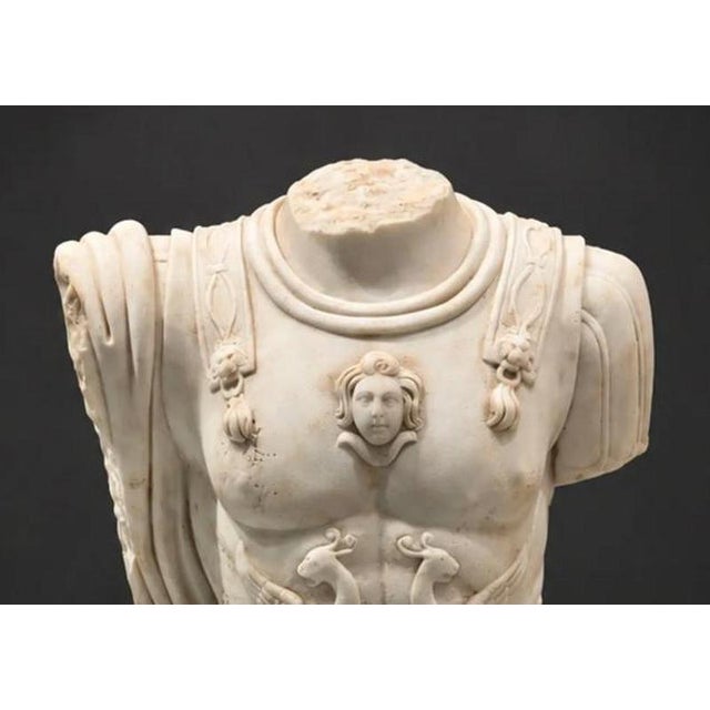 Baroque Italian School, Male Bust, 19th Century, Marble For Sale - Image 3 of 6