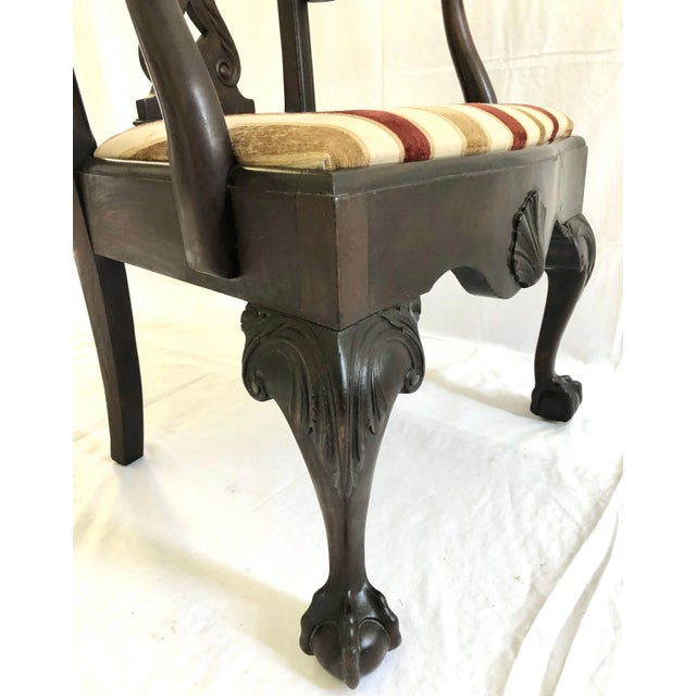 Late 19th Century Overscaled American Chippendale Portrait Chair For Sale - Image 4 of 10