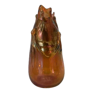 Steven Zachofsky Mid Century Iridescent Amorphic Glass Vase
