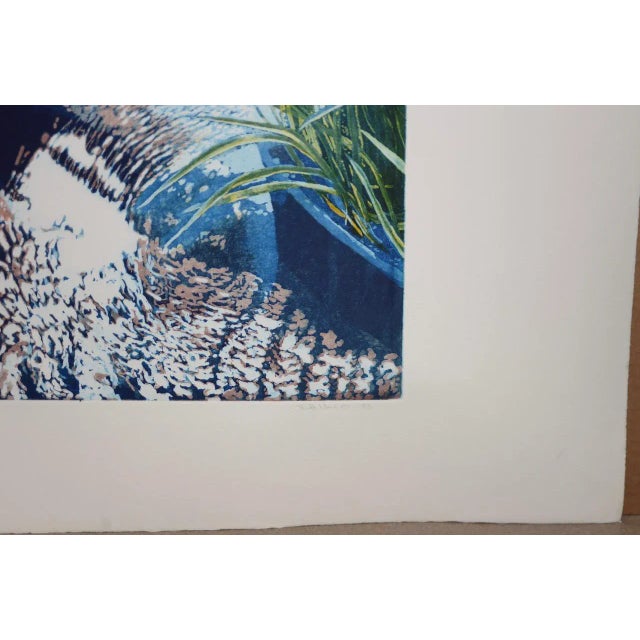 Vintage Koi Pond "Second June" Etching W/ Aquatint by Thadd Evans C.1986 For Sale - Image 4 of 11
