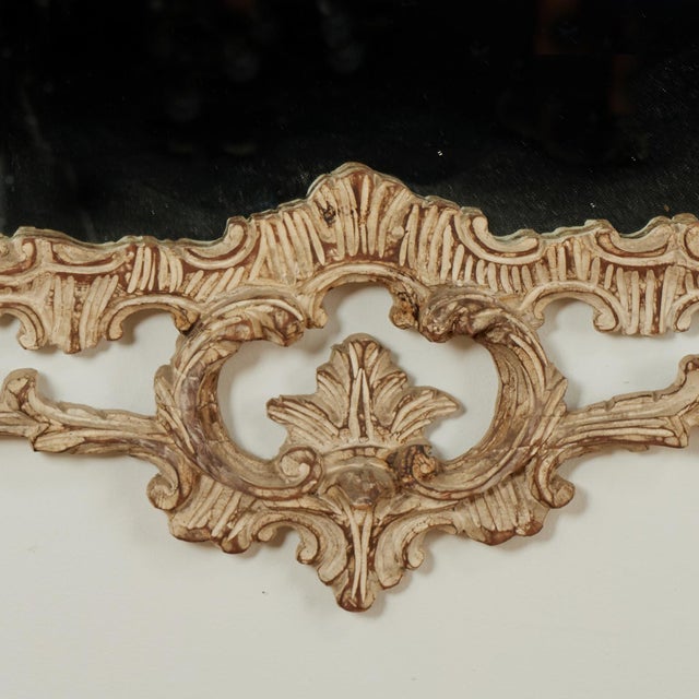 Beige Vintage Italian Chinese Chippendale Pagoda Sytle Wall Mirror For Sale - Image 8 of 10