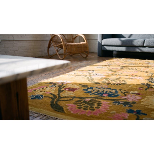 Antique Bessarabian Flatweave Rug With Floral Design in a Special Ivory Background Color For Sale - Image 14 of 15