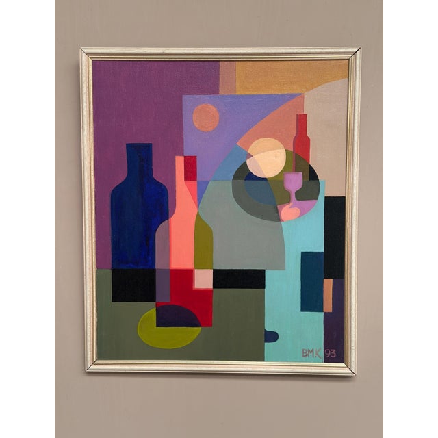 1990s BMK, Abstract Still Life, 1993, Oil Painting on Canvas, Framed For Sale - Image 5 of 18