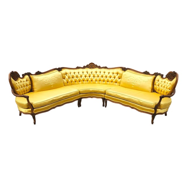 Vintage French Marie Antoinette Sectional Sofa For Sale