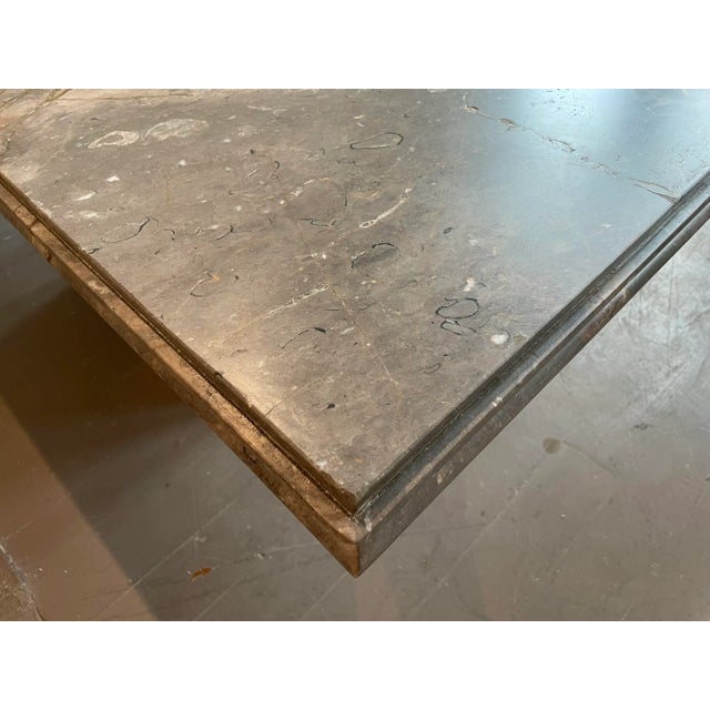 1980s Postmodern Vintage Emperado Honed Marble Dining Table For Sale - Image 9 of 13