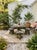 Vintage Cast Stone Garden Dining Set With Dolphin Pedestal Table & Three Matching Stools For Sale - Image 9 of 12