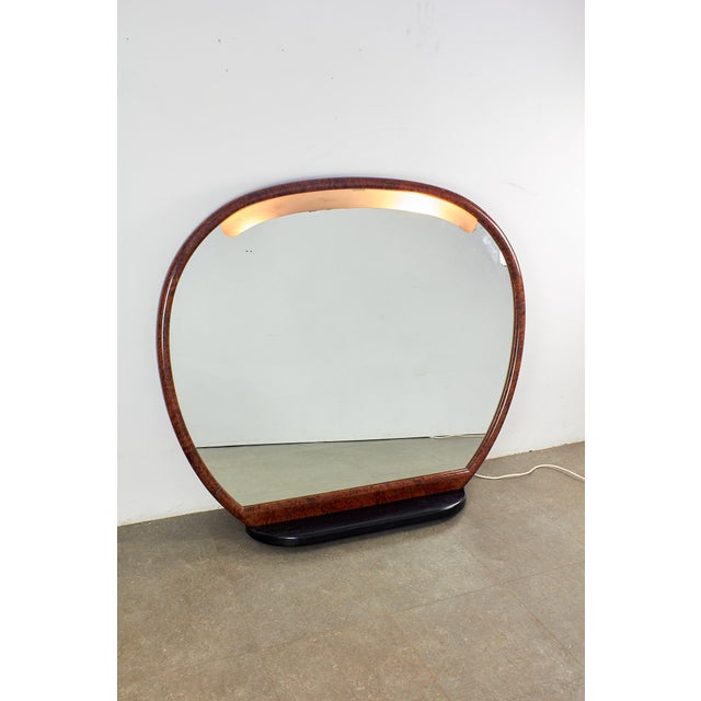Vintage Illuminated Briar Wall Mirror by Guglielmo Ulrich, 1930s For Sale - Image 11 of 14
