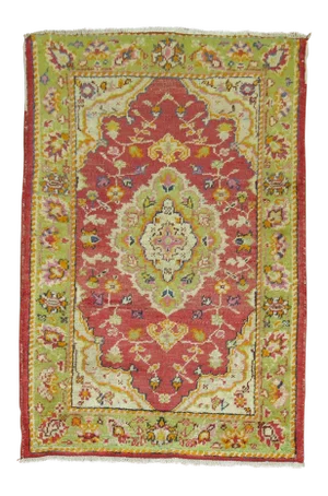 Vintage Turkish Oushak Rug, 2'10'' X 4'1''