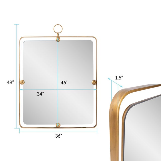 Metal Ravello Mirror For Sale - Image 7 of 10