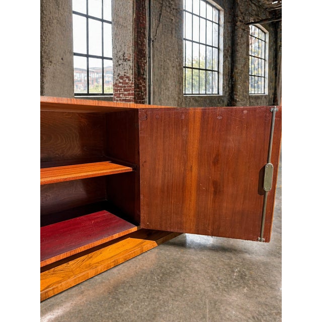 Brown Art Deco Walnut Sideboard, 1940s, Central Europe For Sale - Image 8 of 14