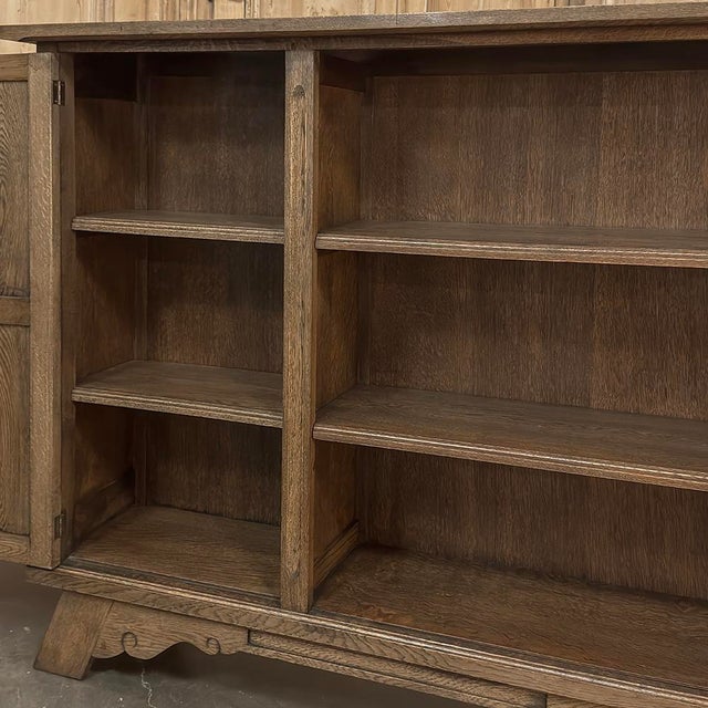 Vintage Dutch Gothic Revival Oak Barrister's Bookcase For Sale - Image 15 of 18