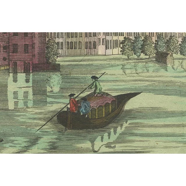 Paper Rondel, Optica View Amsterdam Amstel River, 1770, Paper For Sale - Image 7 of 10