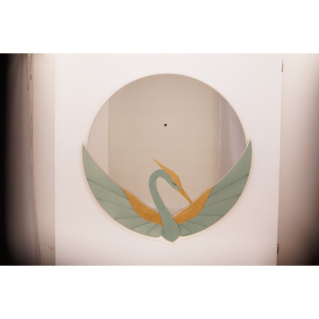 Mirror with Golden Crane Motifs by David Marshall, 1970s For Sale - Image 4 of 18