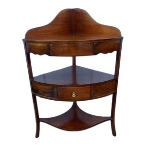 Fallon and Hellen George III Quality Mahogany Bow Fronted Corner Side Table