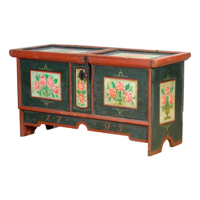 Folk Art Bridal Chest, 1795 For Sale