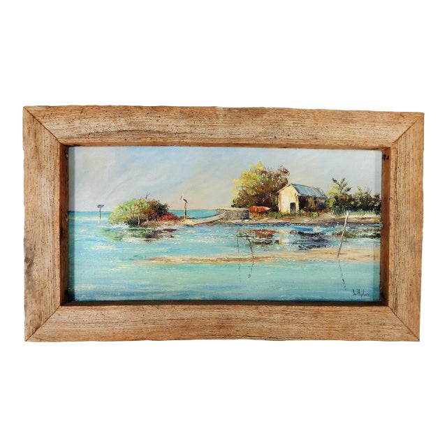 Florida Keys "Channel Cut" Oil Painting by Jo Hipler, Framed For Sale