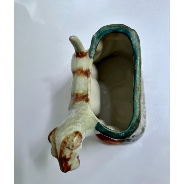 1950's Wire Hair Fox Terrier Dog Ceramic Vase, Planter For Sale - Image 11 of 17