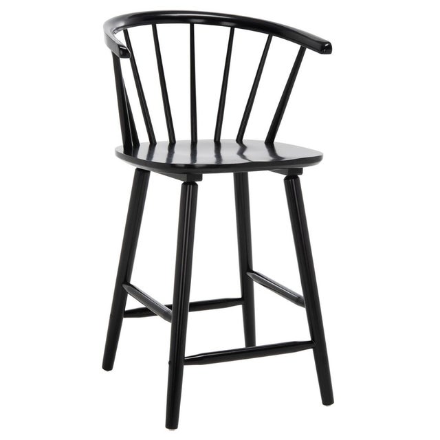 Wood Blanchard Counter Stool - Black, Set of 2 For Sale - Image 7 of 8