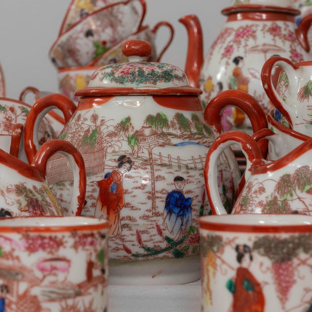 20th Century Japanese Large Collection of Japanese Hand-Painted Porcelain For Sale In Greensboro - Image 6 of 18