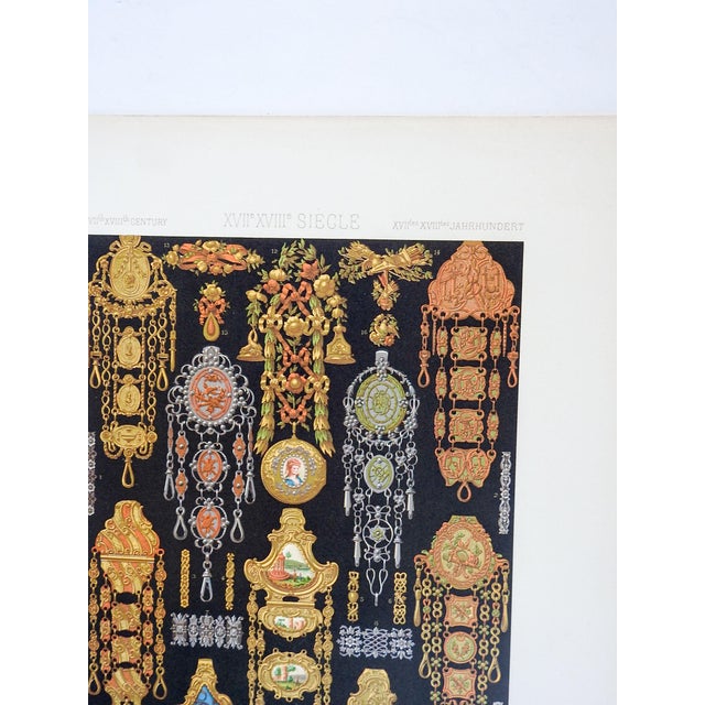 French 1880s French Firmin Didot Siecle Jewelry Chromolithograph For Sale - Image 3 of 4