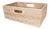 Artifacts Rattan Rectangular Shelf Basket with Side Handles in White Wash - 16" For Sale