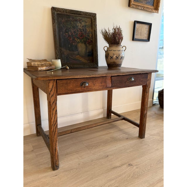 Rustic European Antique English Table/Desk For Sale - Image 3 of 10