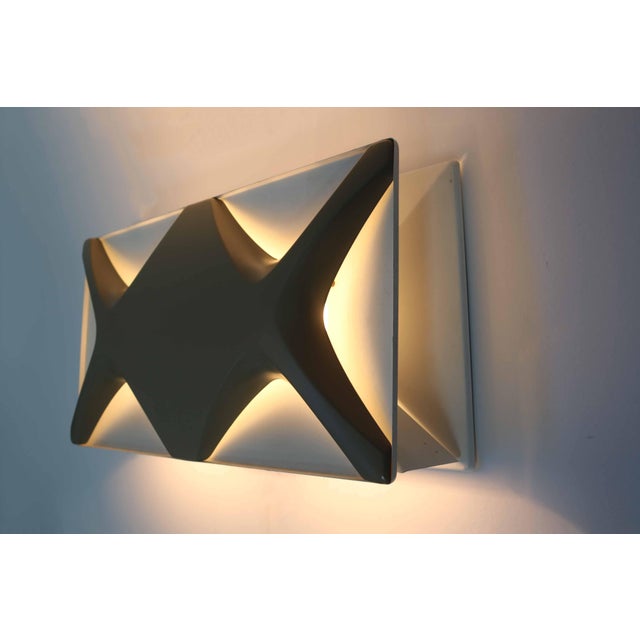 Large Cross Oyster Wall Lamp by Klaus Link for Neuhaus Leuchten, 1960s For Sale - Image 4 of 11