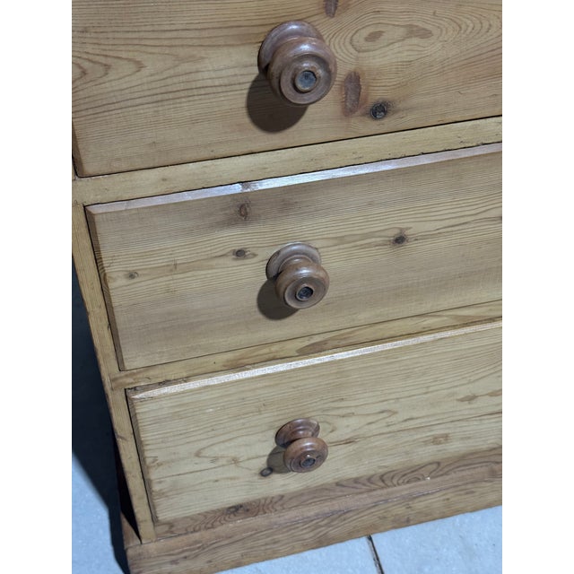 Antique Pine Sideboard With Drawers and Cupboard From England For Sale - Image 11 of 18