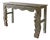 Antique Hand-Carved Wood Console Table With Brass Stud Detailing – Ornate Entryway Accent For Sale