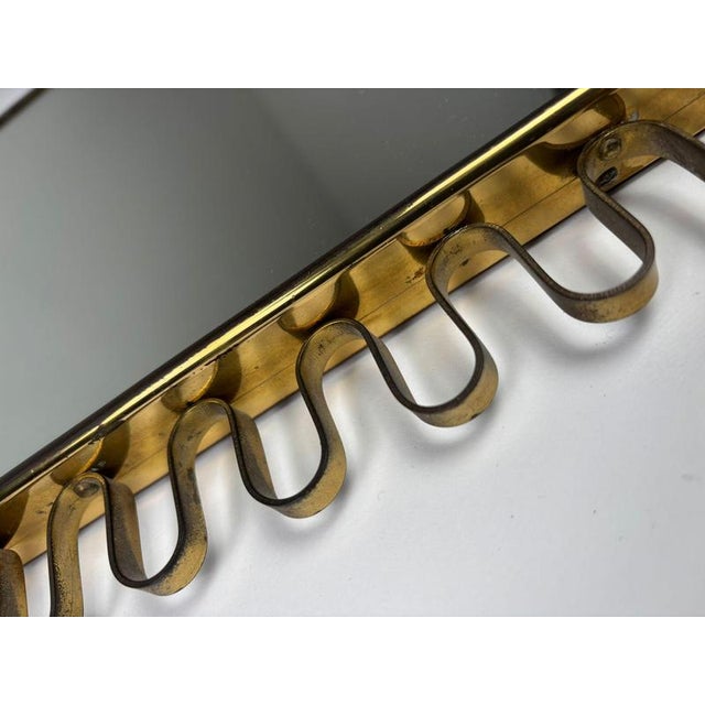 Brass Mirror in the style of Josef Frank, 1950s For Sale - Image 9 of 16