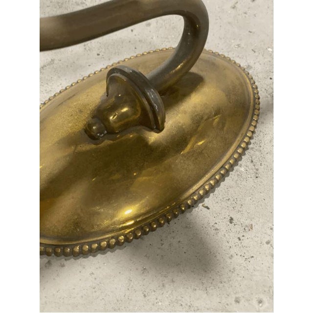 Victorian Antique Ornate Victorian Sconce Plate Base Part Single Arm For Sale - Image 3 of 5