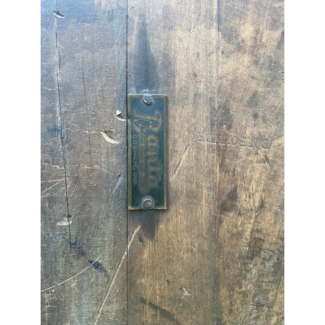 1940s Banta Quarter Sawn Oak Round Dining Table For Sale - Image 14 of 14