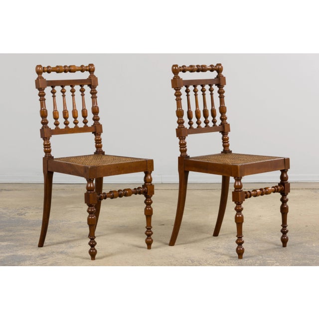 Mid 19th Century 19th Century French Louis XIII Walnut Dining Chairs W/ Cane Seats - Set of 12 For Sale - Image 5 of 18