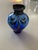 Murano Glass Vintage Cobalt Blue Mini Bud Vase Silver Overlay Hand Blown Made in Italy For Sale - Image 9 of 9