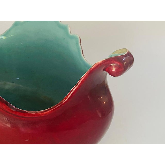 19th Century French Majolica Cache-Pot Jardinière with Blue and Purple Colors For Sale - Image 12 of 14